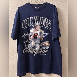 Sport Attack NFL 1998 Dallas Cowboys Super Bowl Champions Troy Aikman T Shirt XL
